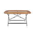 Vouwtafel met Houten Blad en Stalen Onderstel